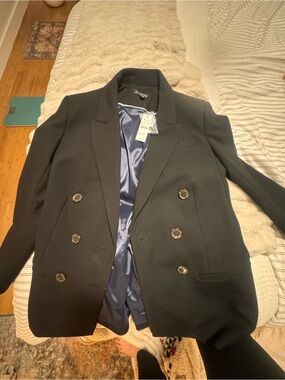 J. Crew Black Blazer with Blue Lining
